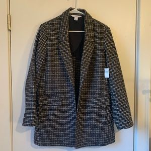 Oversized tweed look blazer
